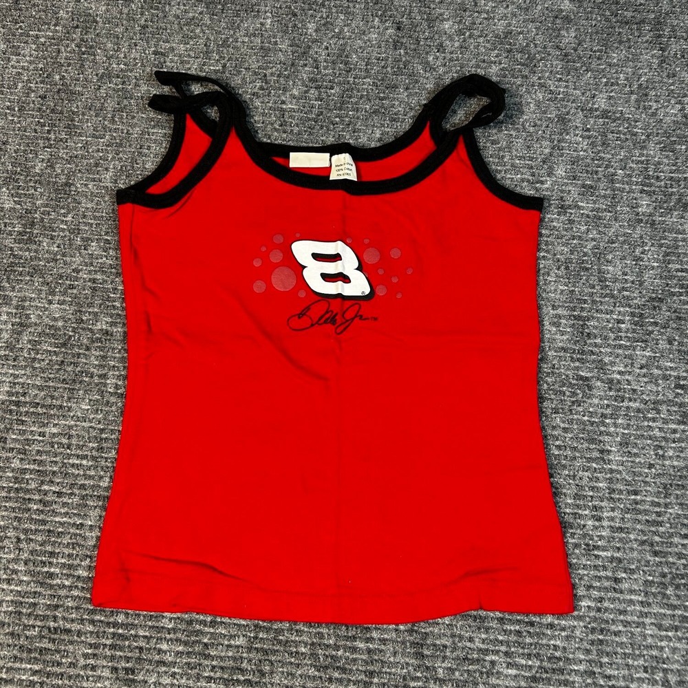 Vtg Winners Circle Dale Earnhardt Jr Tank Top Womens S Red Excellent NASCAR #8
